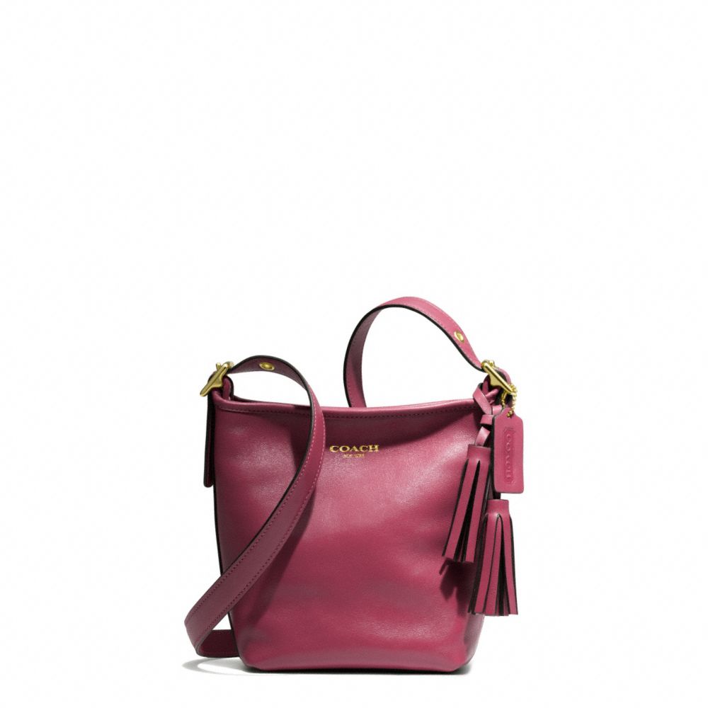 COACH F19901 - LEATHER MINNIE DUFFLE BRASS/DEEP PORT