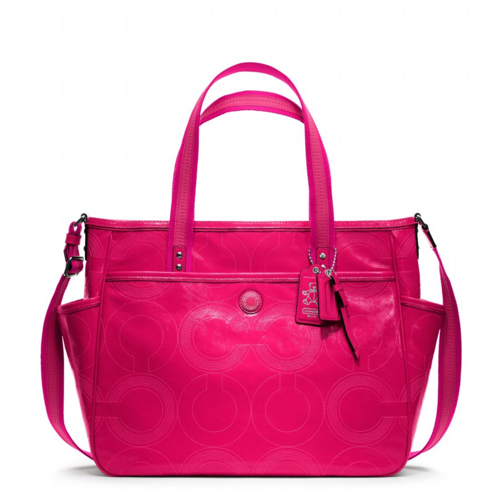 COACH BABY BAG TOTE IN STITCHED PATENT LEATHER - ONE COLOR - F19911
