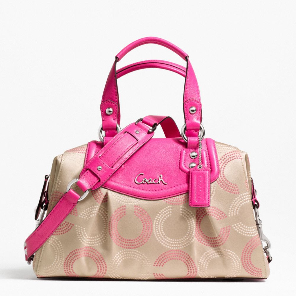 COACH f20027 ASHLEY DOTTED OP ART SATCHEL 