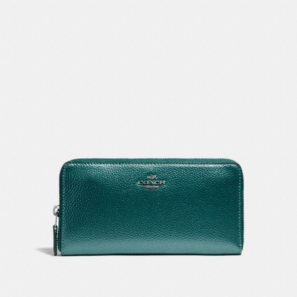 teal coach wallet