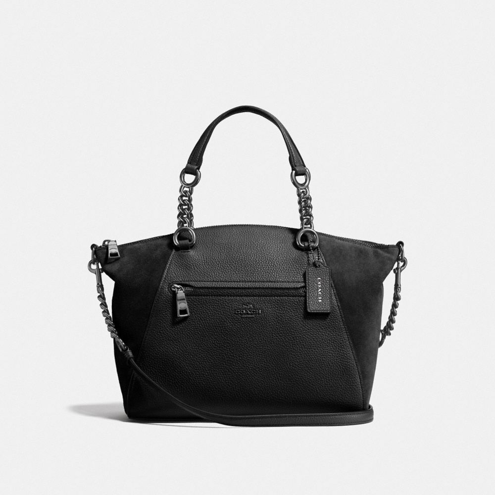 CHAIN PRAIRIE SATCHEL - F20166 - DK/BLACK