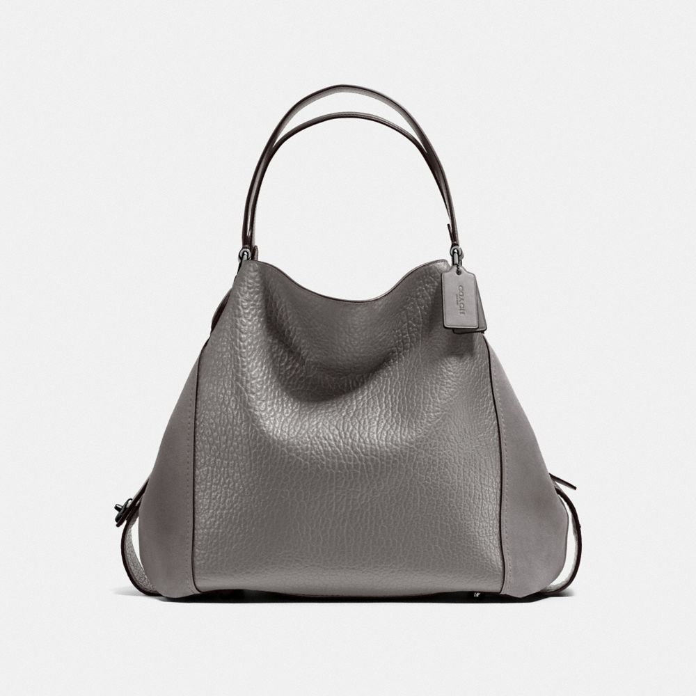 EDIE SHOULDER BAG 42 - DK/HEATHER GREY - COACH F20334