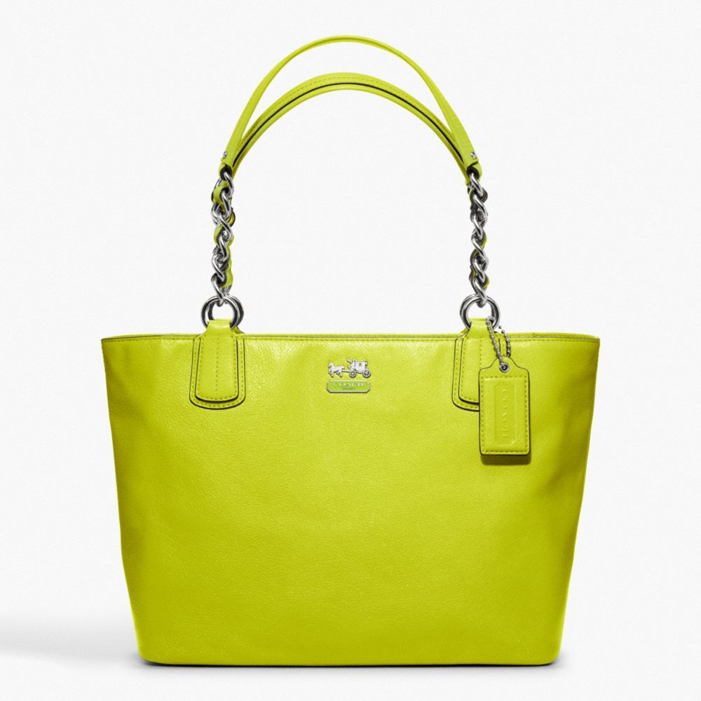 MADISON LEATHER TOTE - f20466 - F20466SVKIW