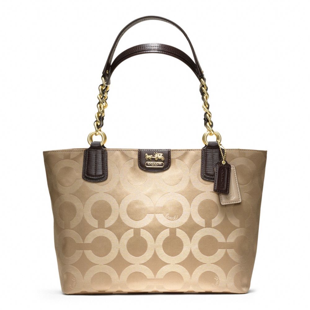 COACH F20481 MADISON TOTE IN OP ART SATEEN ONE-COLOR