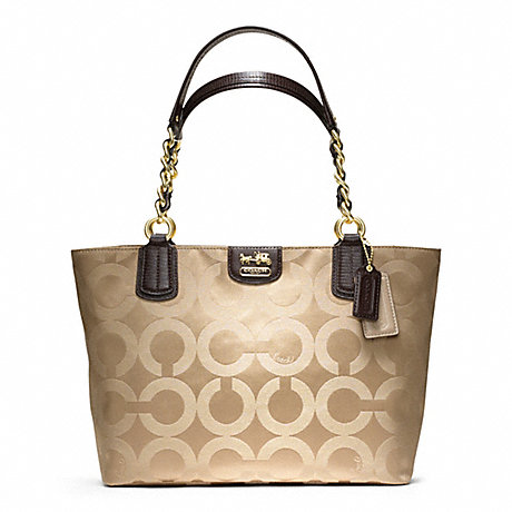 COACH F20481 MADISON TOTE IN OP ART SATEEN ONE-COLOR