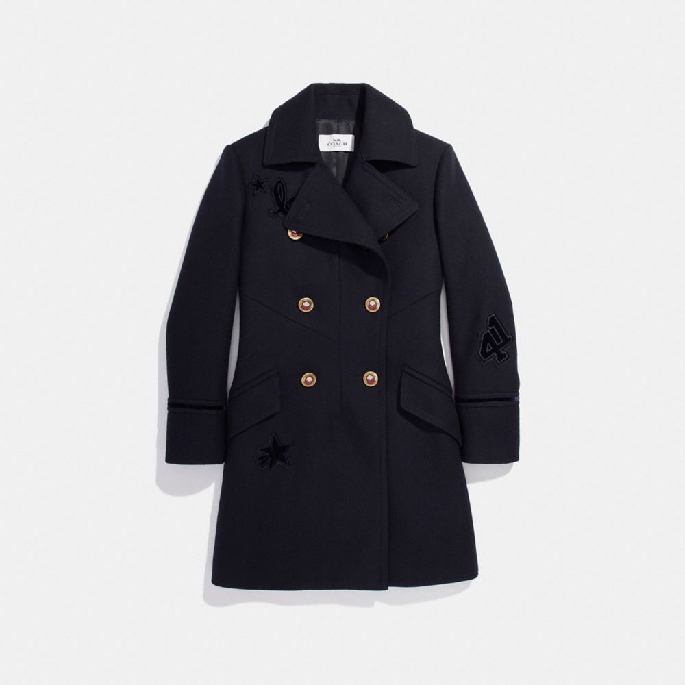 COACH f20492 NAVAL COAT NAVY