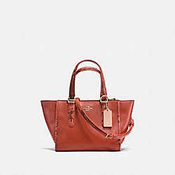 COACH F20895 Crosby Carryall 21 In Natural Refined Leather With Python Embossed Leather Trim IMITATION GOLD/TERRACOTTA MULTI