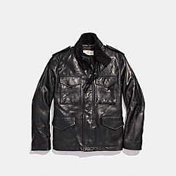 COACH F20998 Leather Four Pocket Jacket BLACK