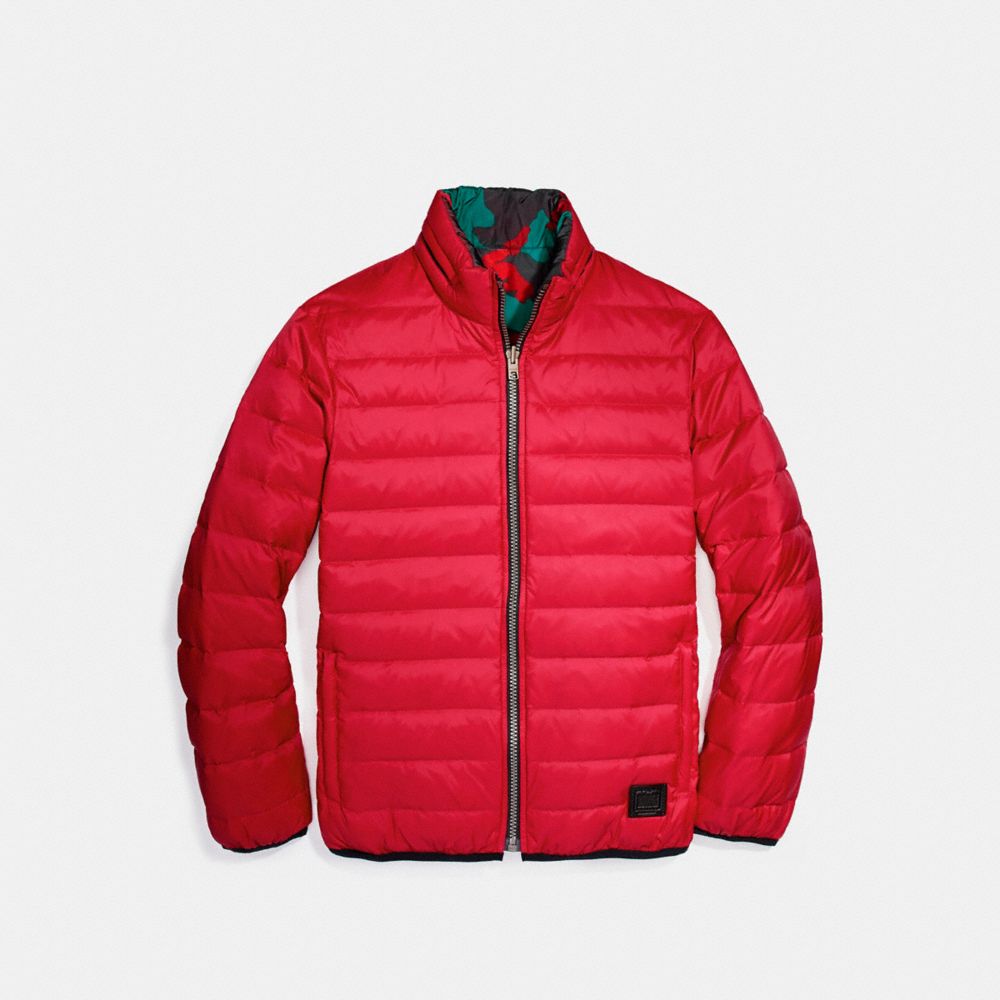 COACH REVERSIBLE DOWN JACKET - RED - f21010