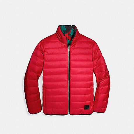 COACH REVERSIBLE DOWN JACKET - RED - f21010
