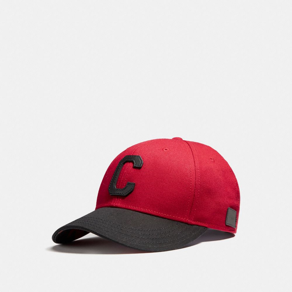 VARSITY C CAP - f21011 - RED/BLACK