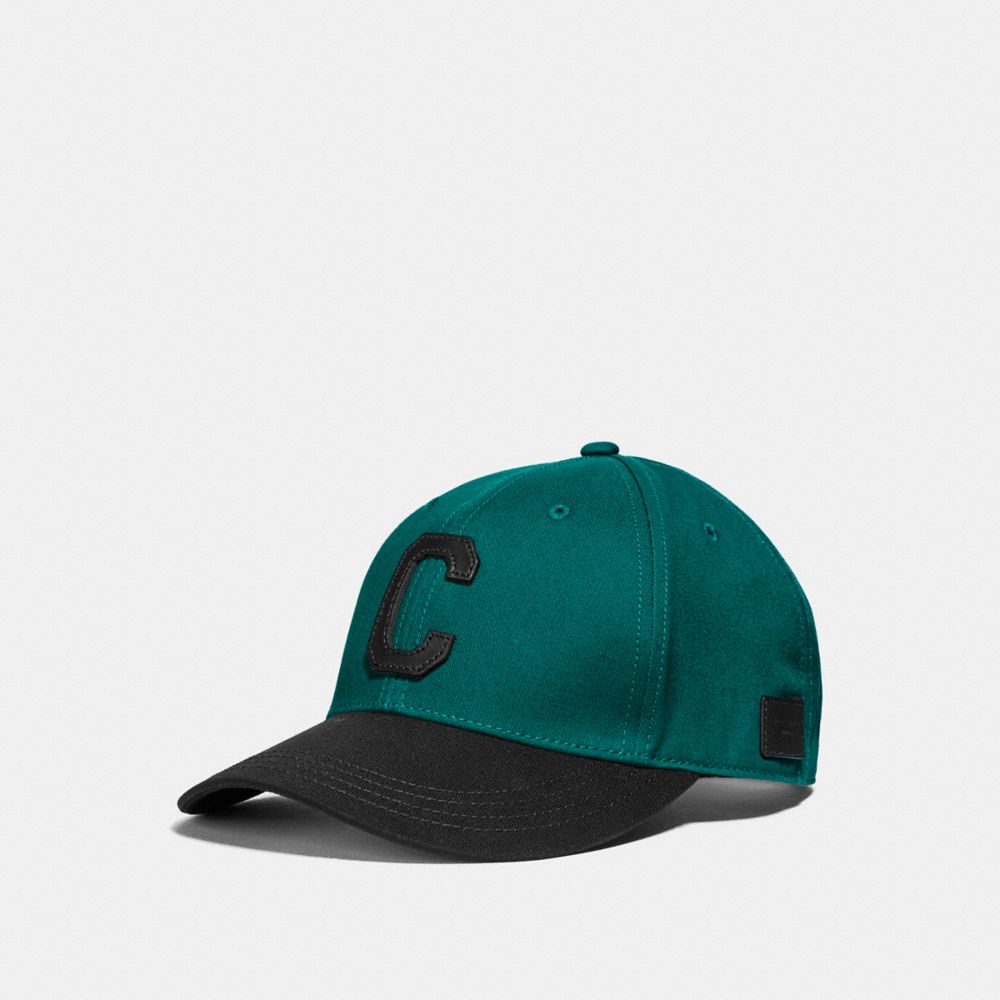 VARSITY C CAP - COACH f21011 - TEAL/BLACK