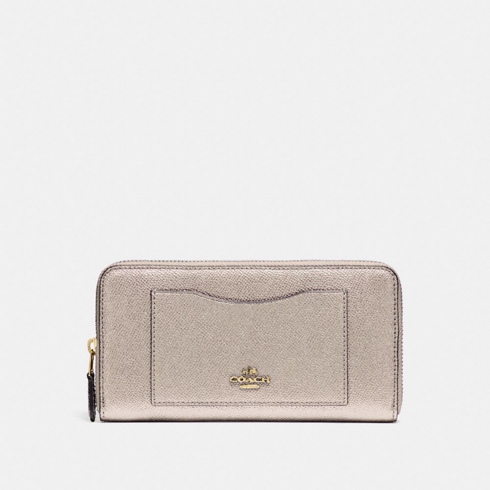 ACCORDION ZIP WALLET - LIGHT GOLD/PLATINUM - COACH F21068