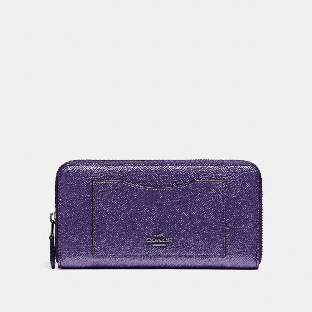 ACCORDION ZIP WALLET - METALLIC PERIWINKLE/SILVER - COACH F21068