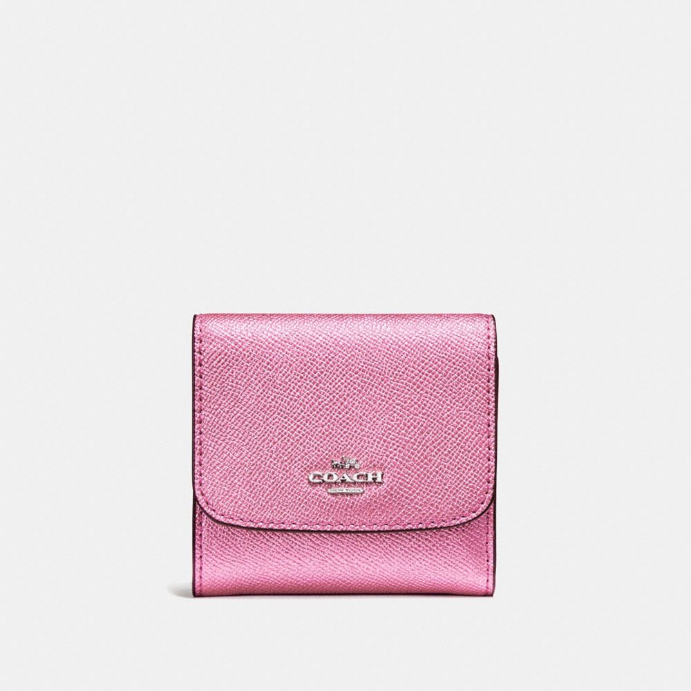 COACH F21069 - SMALL WALLET METALLIC BLUSH/SILVER