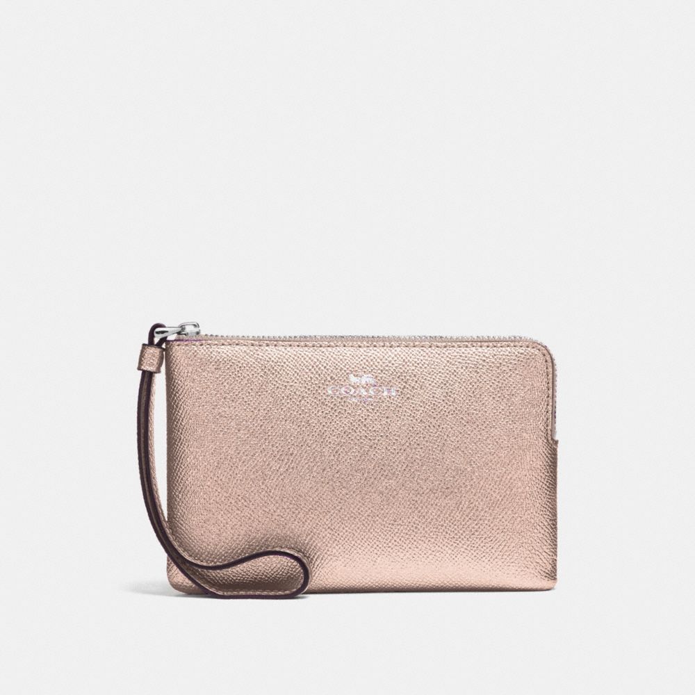 CORNER ZIP WRISTLET - f21070 - SILVER/PLATINUM