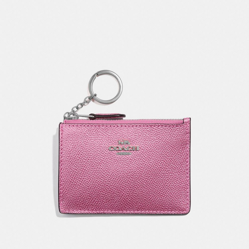 COACH F21072 - MINI SKINNY ID CASE METALLIC BLUSH/SILVER