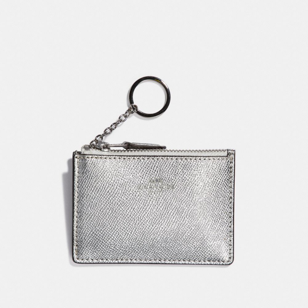 COACH MINI SKINNY ID CASE - METALLIC SILVER/SILVER - f21072