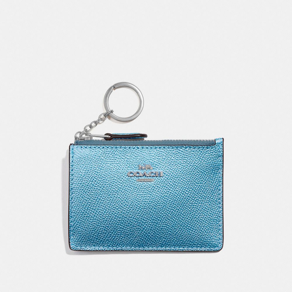 MINI SKINNY ID CASE - F21072 - METALLIC ICE/SILVER