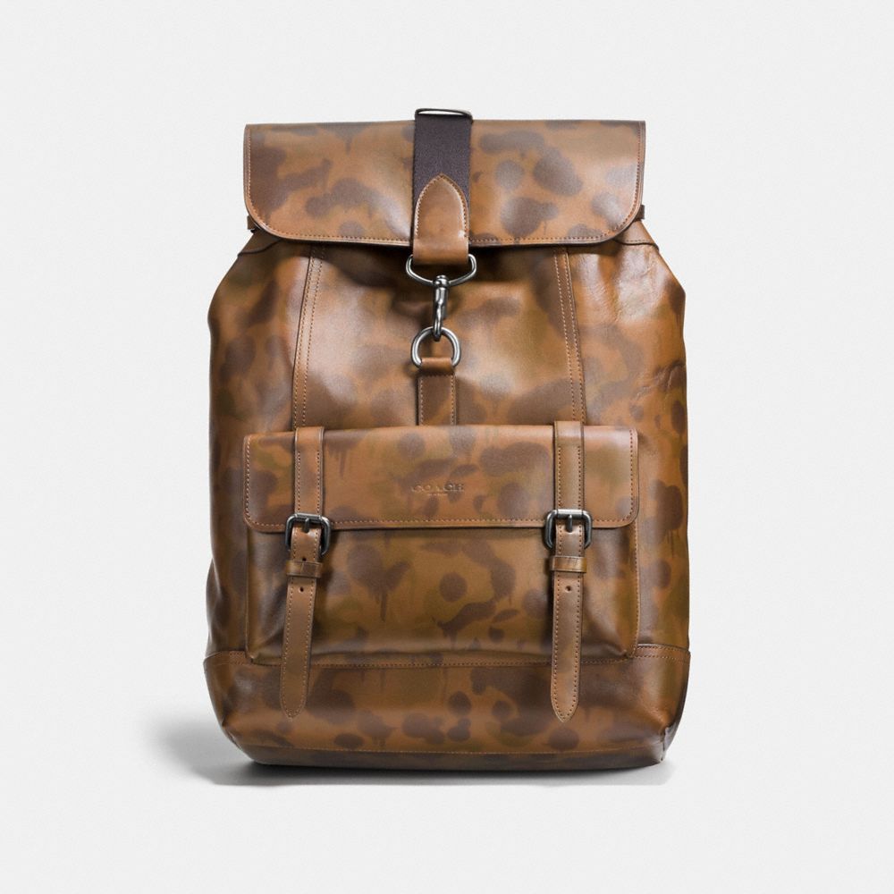 BLEECKER BACKPACK WITH WILD BEAST PRINT - SURPLUS/BLACK COPPER FINISH - COACH F21078