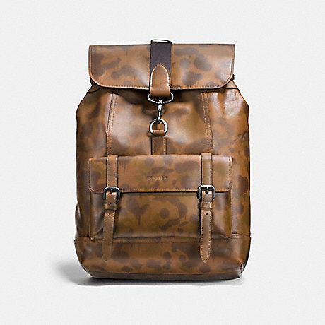 COACH BLEECKER BACKPACK WITH WILD BEAST PRINT - SURPLUS/BLACK COPPER FINISH - F21078