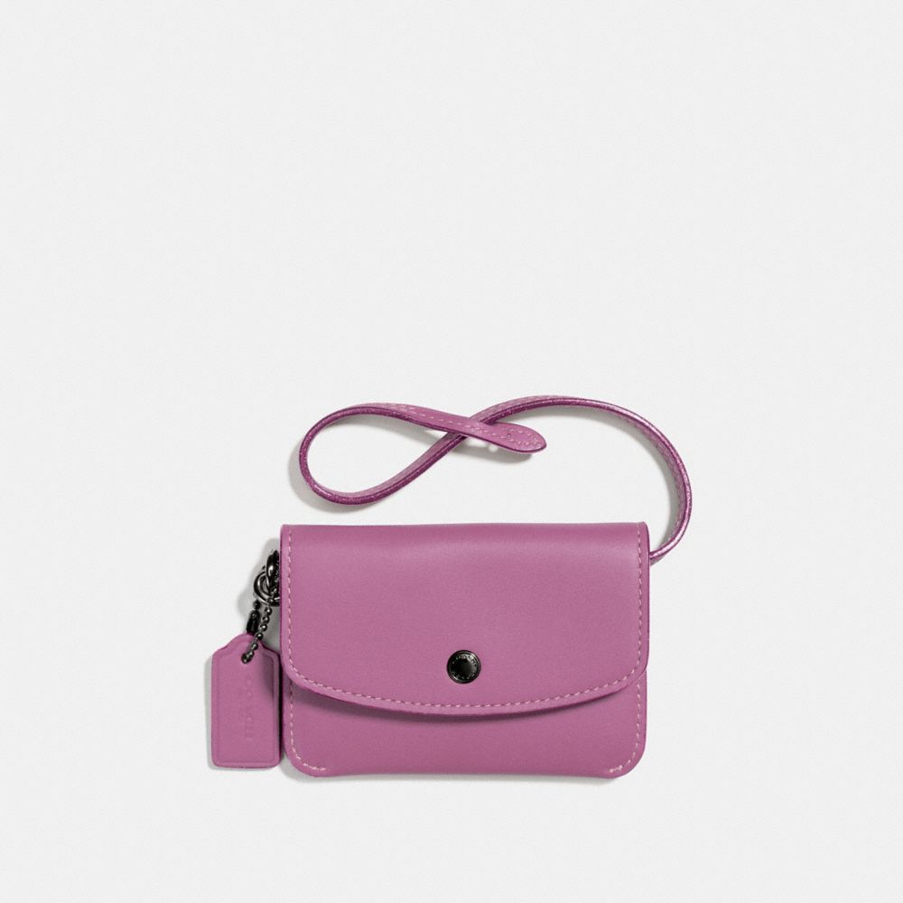 COACH F21086 - CARD POUCH PRIMROSE/DARK GUNMETAL