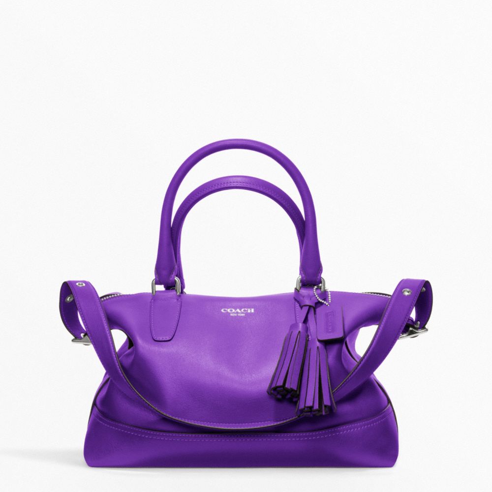 LEATHER MOLLY SATCHEL - SILVER/ULTRAVIOLET - COACH F21132