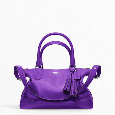 COACH F21132 LEATHER MOLLY SATCHEL SILVER/ULTRAVIOLET