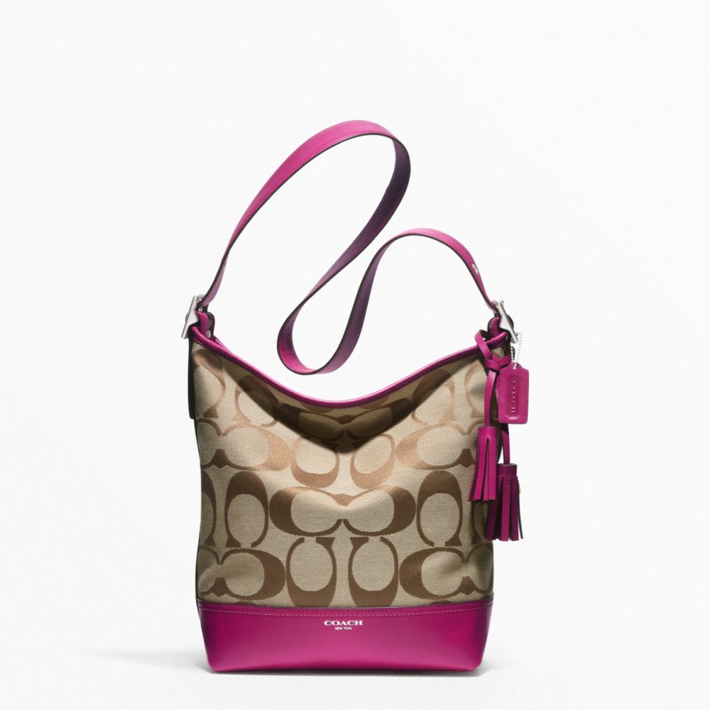 SIGNATURE DUFFLE - f21149 - SILVER/KHAKI/BERRY