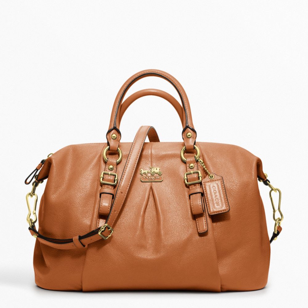 COACH MADISON LEATHER JULIETTE SATCHEL - BRASS/COGNAC - f21222