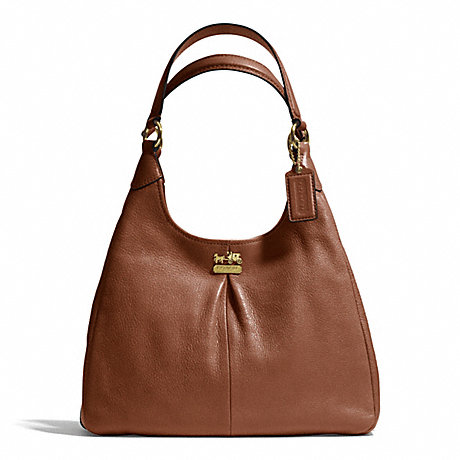 COACH MADISON LEATHER MAGGIE - BRASS/CHESTNUT - f21225