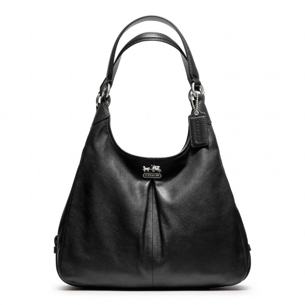 MADISON LEATHER MAGGIE - SILVER/BLACK - COACH F21225