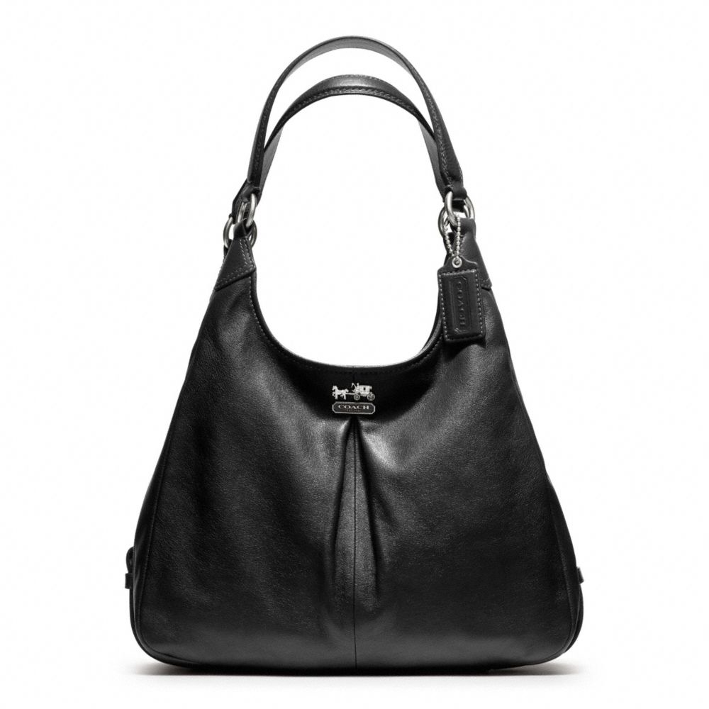 COACH F21225 Madison Leather Maggie SILVER/BLACK