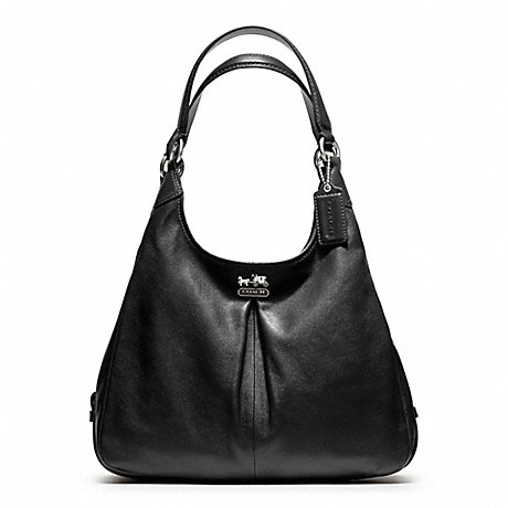 COACH MADISON LEATHER MAGGIE - SILVER/BLACK - f21225