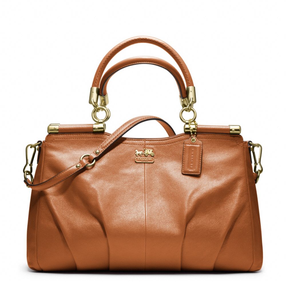 MADISON LEATHER CARRIE SATCHEL COACH F21227