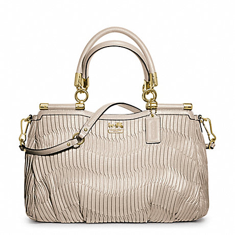 COACH F21281 MADISON GATHERED LEATHER CARRIE ONE-COLOR