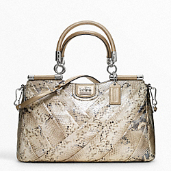 COACH MADISON DIAGONAL PLEATED METALLIC EXOTIC CARRIE - ONE COLOR - F21316