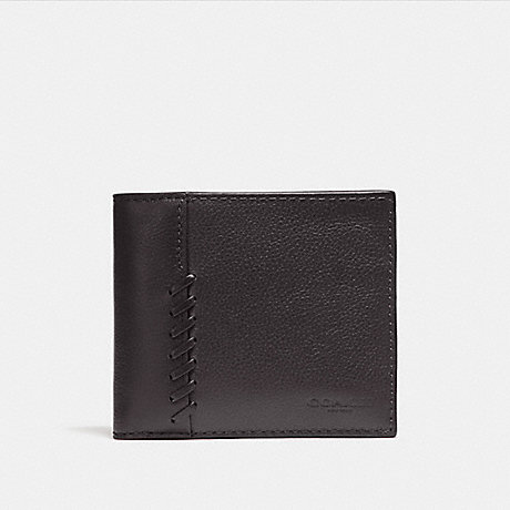 COACH 3-IN-1 WALLET WITH BASEBALL STITCH - BLACK - F21371