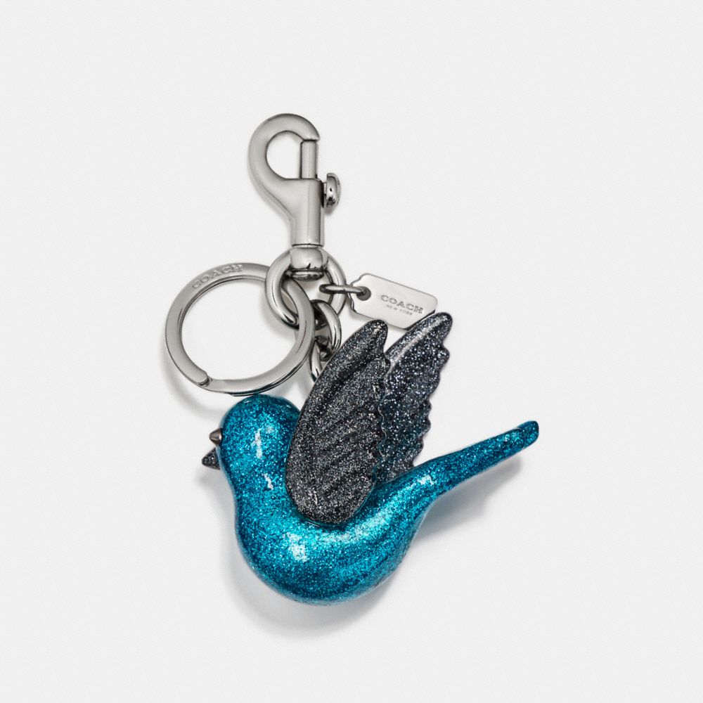 BIRD BAG CHARM - SILVER/DARK TEAL - COACH F21395