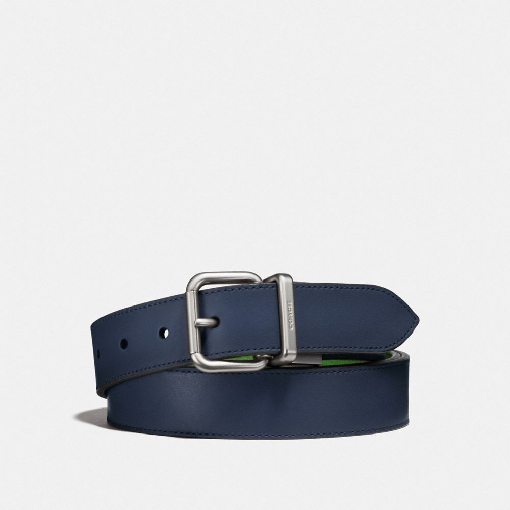 COACH F21488 - HARNESS BUCKLE CUT-TO-SIZE REVERSIBLE BELT, 32MM DENIM/UTILITY