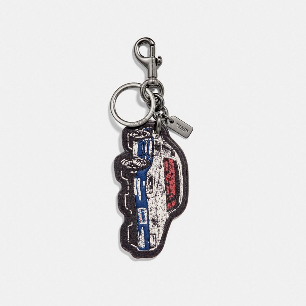 COACH CAR BAG CHARM - BLACK/MULTI - f21536