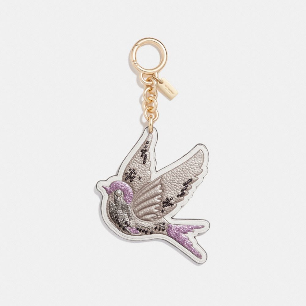 BIRD BAG CHARM - COACH f21549 - GOLD/CHALK