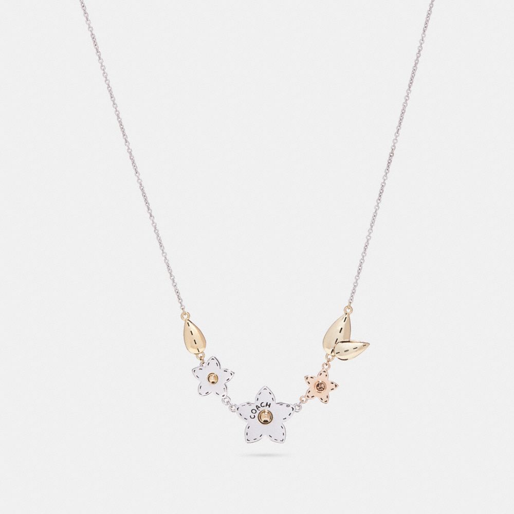 COACH F21628 - WILDFLOWER BOUQUET NECKLACE SILVER/MULTI