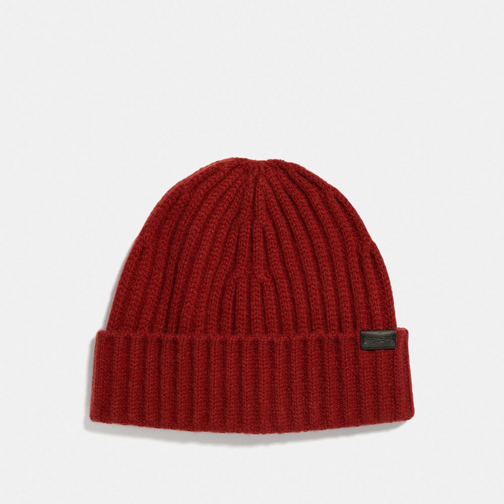 COACH F21718 - CASHMERE BEANIE CARMINE