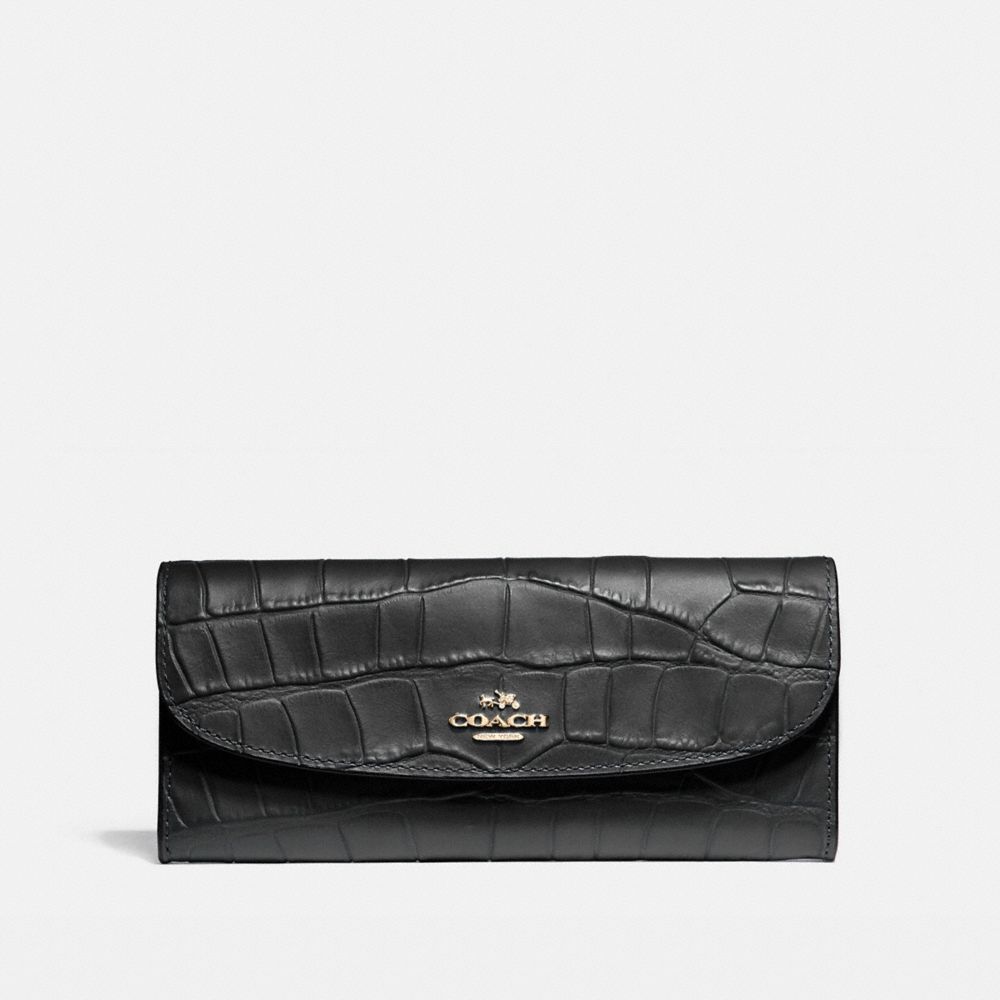 COACH f21830 SOFT WALLET IMITATION GOLD/BLACK