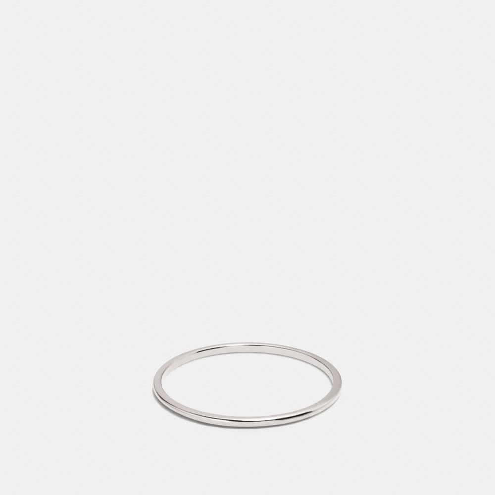 DEMI-FINE SUNBURST SIMPLE BAND RING - SILVER - COACH F22151