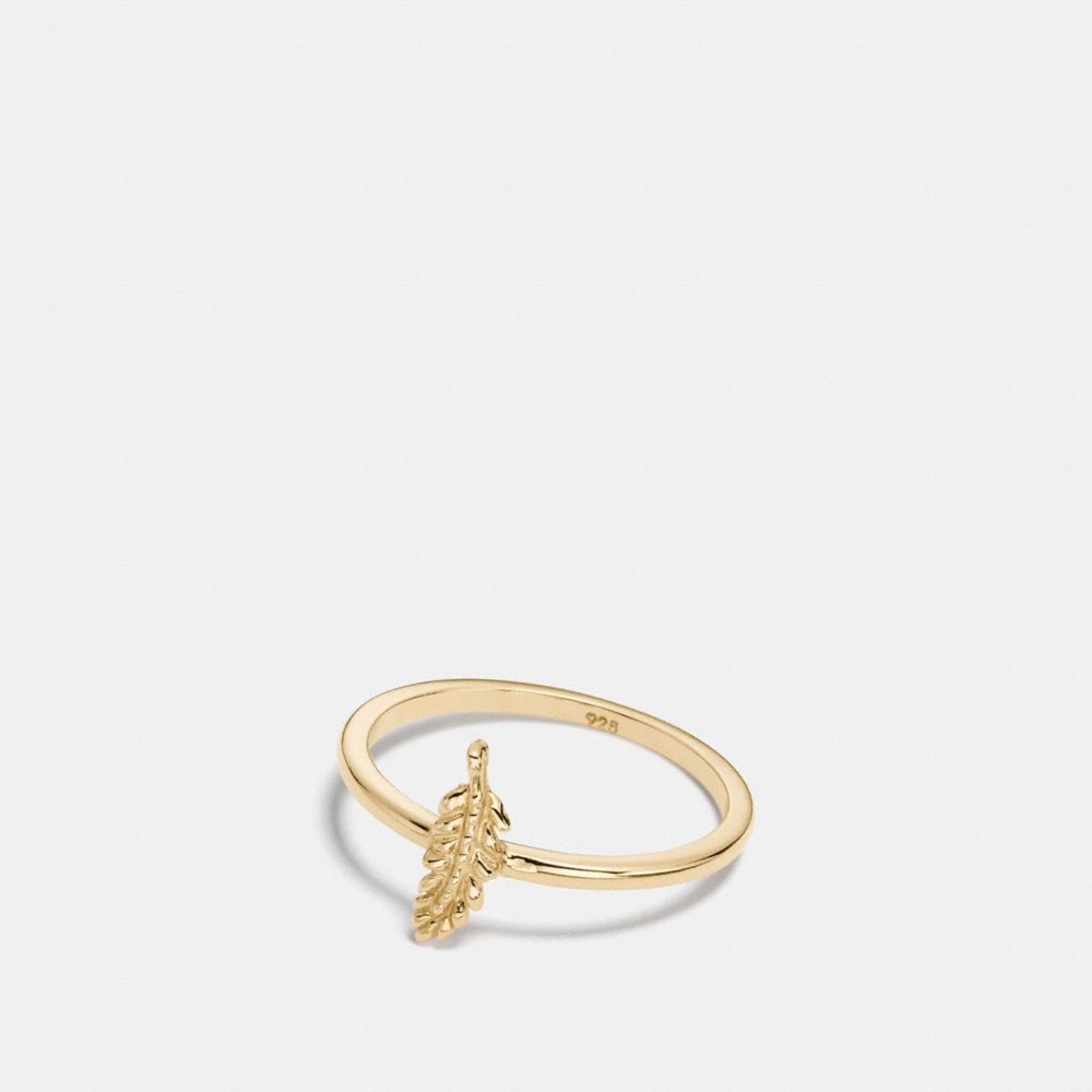 COACH F22157 - MINI DEMI-FINE FEATHER RING GOLD