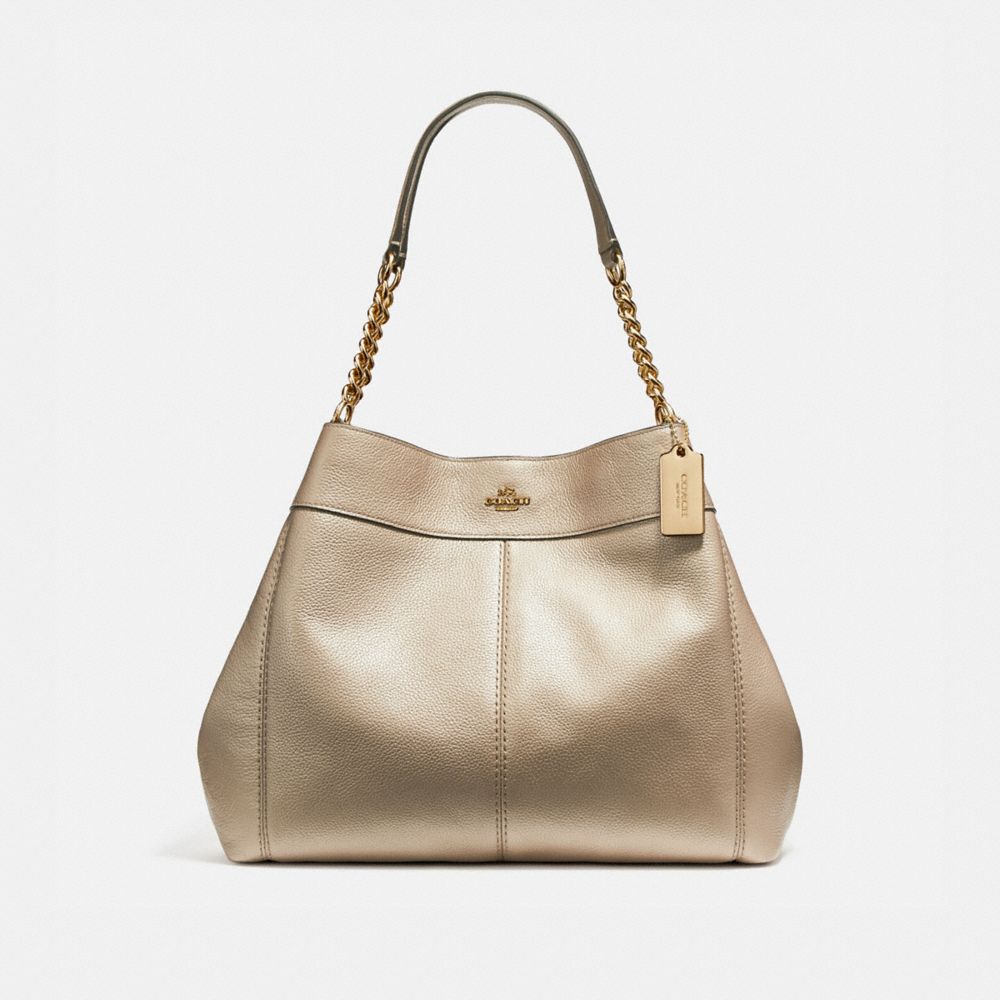 coach bag with gold chain