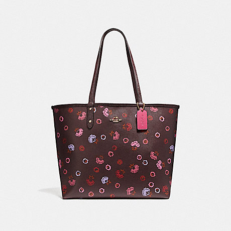 COACH F22236 REVERSIBLE CITY TOTE WITH PRIMROSE FLORAL PRINT IMFCG
