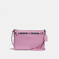 EAST/WEST POP CROSSBODY WITH SHADOW PLAID PRINT - COACH f22252 - SVMRU
